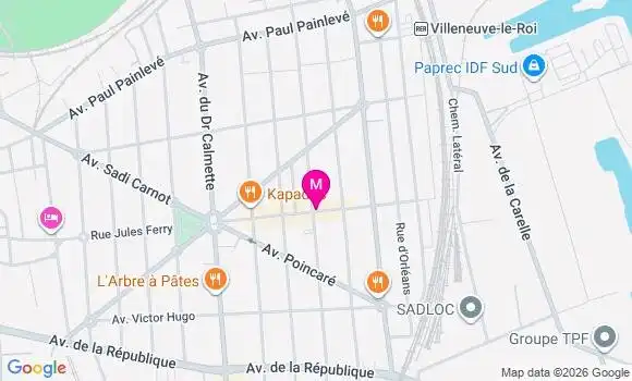 Localisation Centre de Santé Médico Dentaire Villeneuve le Roi
