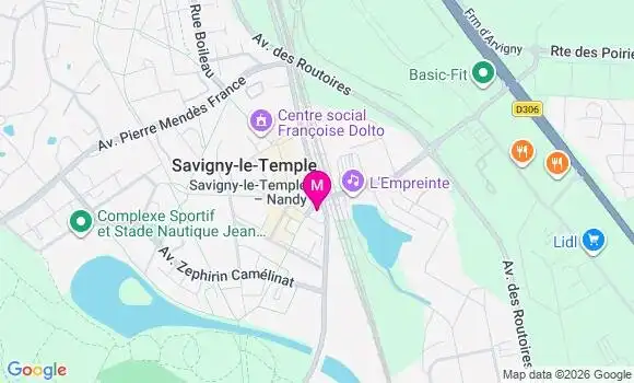 Localisation Centre de Santé Savigny le Temple