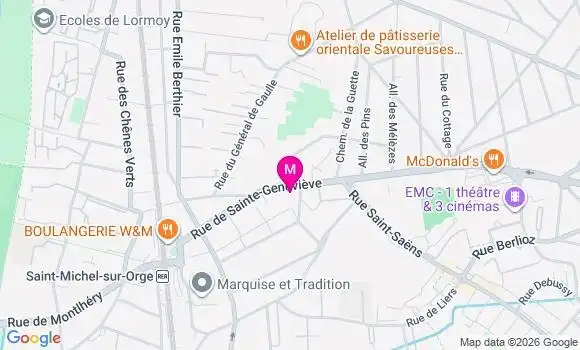 Localisation Centre de Santé Dentaire Saint Michel sur Orge