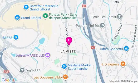 Localisation Centre de Santé Allodent la Viste