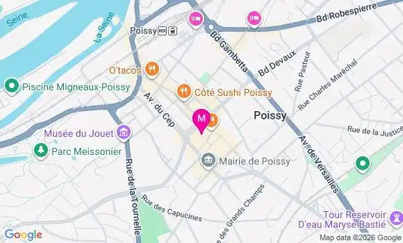 Localisation Centre de Santé Dentaire Poissy