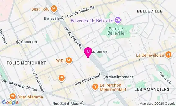 Localisation Centre de Santé Médical et Dentaire Belleville Couronnes