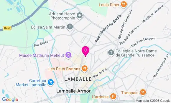 Localisation Centre de Santé Médical Lamballe Armor