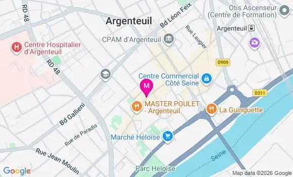 Localisation Centre de Santé Médical et Dentaire Argenteuil