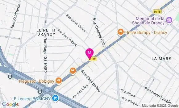 Localisation Centre de Santé Dentaire de Drancy