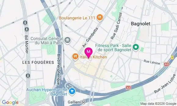 Localisation Centre de Santé Médico Dentaire Bagnolet