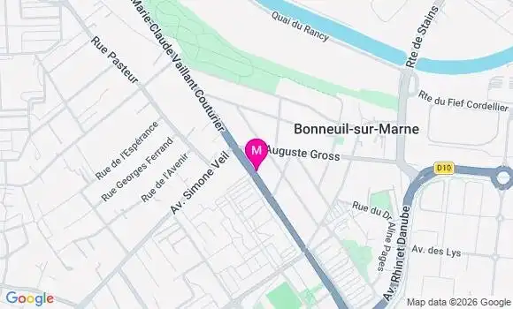 Localisation Centre de Santé Dentaire de Bonneuil
