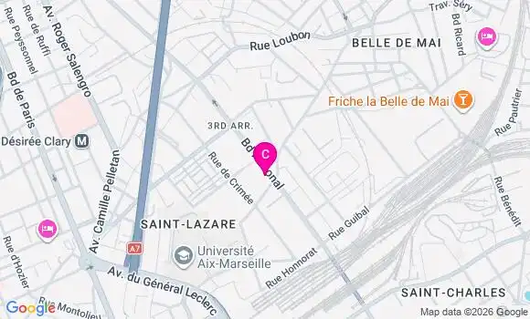 Localisation Centre de Santé Clinadent Boulevard National