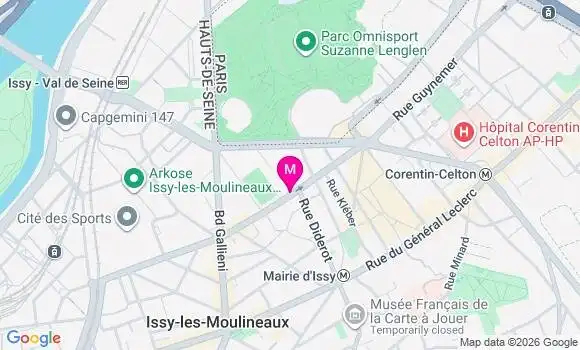 Localisation Centre de Santé Médico Dentaire Issy