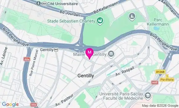 Localisation Centre de Santé Dental Vision Gentilly
