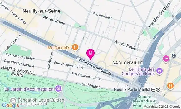 Localisation Centre de Santé Dentaire les Sablons