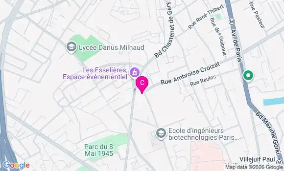 Localisation Centre de Santé Missak et Melinee Manouchian
