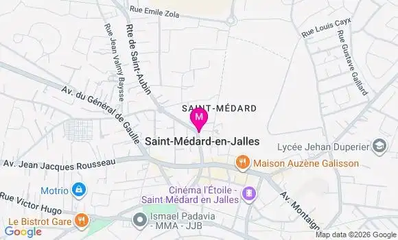 Localisation Centre de Santé Cynthia Fleury Saint Medard en Jalles