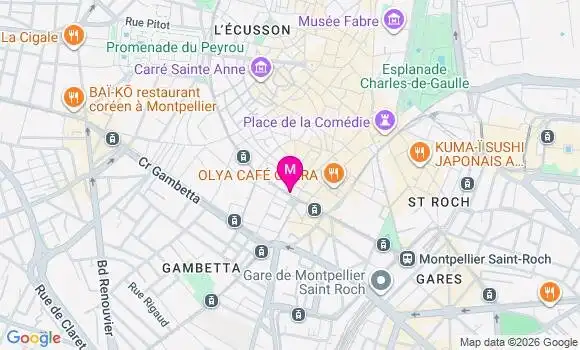 Localisation Centre de Santé Clinadent Montpellier