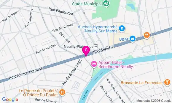 Localisation Centre de Santé Neuilly Plaisance Rer