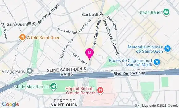 Localisation Centre de Santé Dentaire Saint Ouen Gabriel Peri