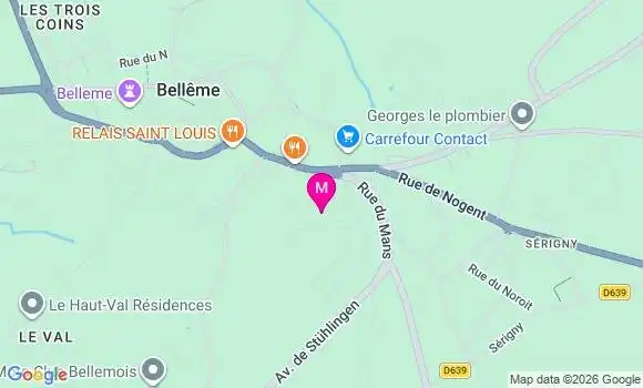 Localisation Ehpad La Rose des Vents Hl Belleme