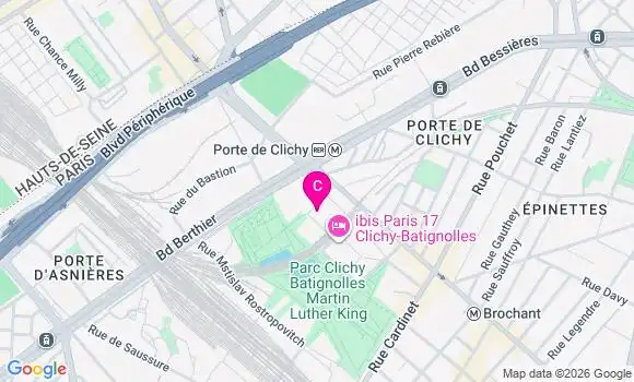 Localisation Centre de Santé Médico Dentaire Paris Batignolles