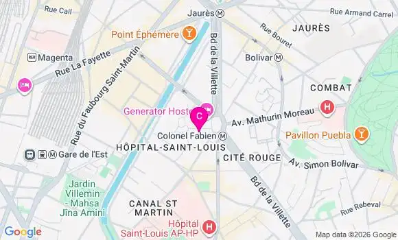 Localisation Centre de Santé Médico Dentaire Colonel Fabien