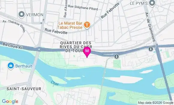 Localisation Centre de Santé Tours Rives de Cher