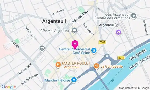 Localisation Centre Ophtalmologique Argenteuil