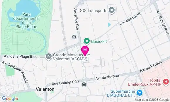 Localisation Centre de Santé de Soins Dentaires Avenir
