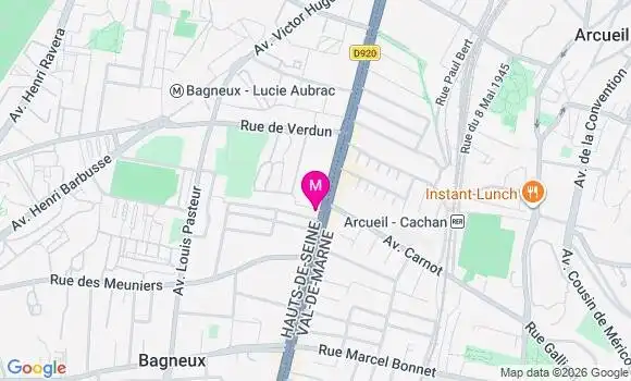 Localisation Centre de Santé Dentaire de Bagneux