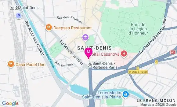 Localisation Centre de Santé de Saint Denis