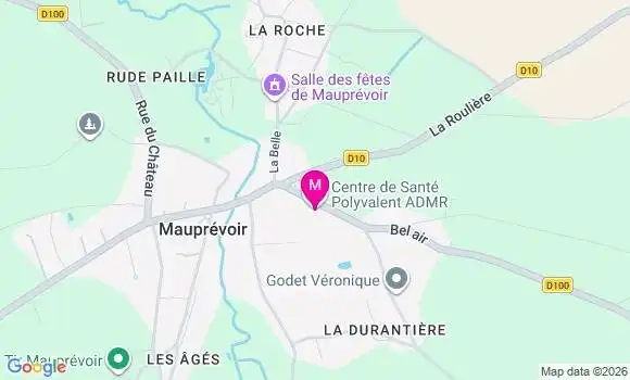 Localisation Centre de Santé Polyvalent Admr Mauprevoir