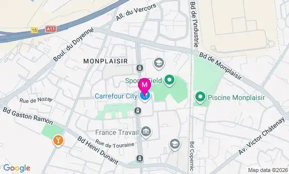 Localisation Centre Monplaisir en Santé