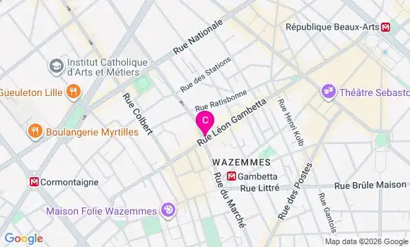 Localisation Centre de Santé Dentaire Dentaire Lille Wazemmes
