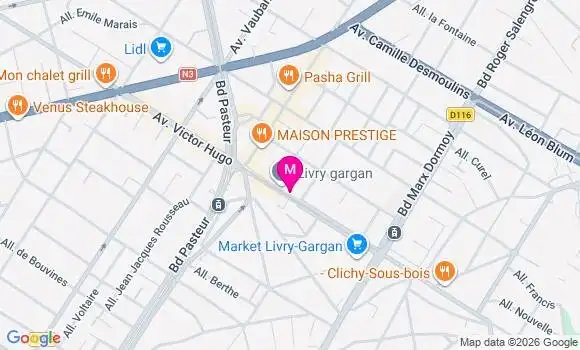 Localisation Centre de Santé Dentaire Livry Gargan Gare