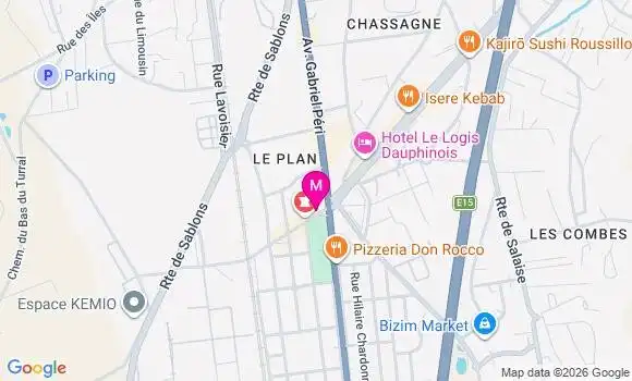 Localisation Centre de Santé des Cites Roussillon