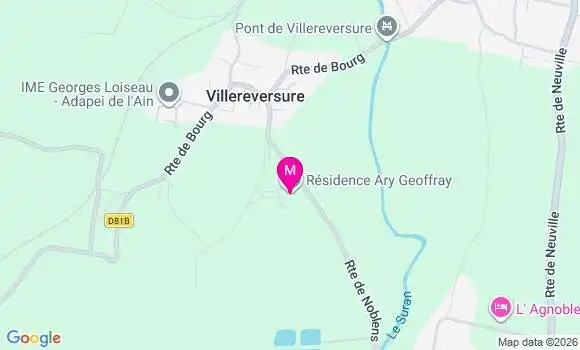 Localisation Ehpad Résidence Ary Geoffray