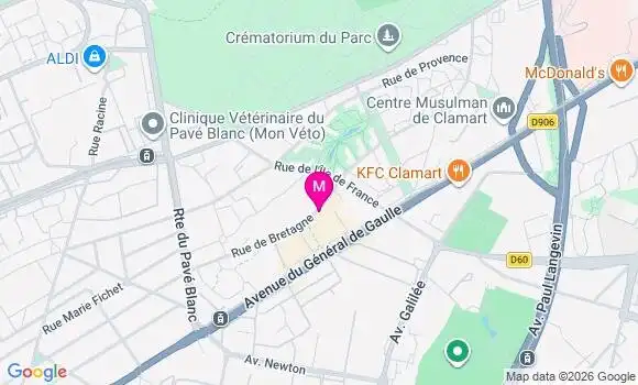 Localisation Centre de Santé Dentaire Clamart