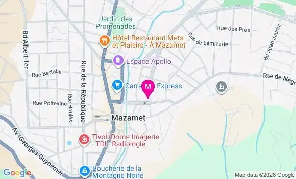 Localisation Ehpad Saint Joseph Mazamet