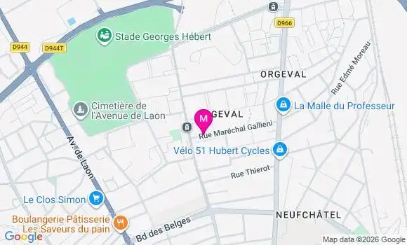 Localisation Centre de Soins Orgeval