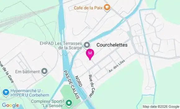 Localisation Ehpad Les Terrasses de la Scarpe