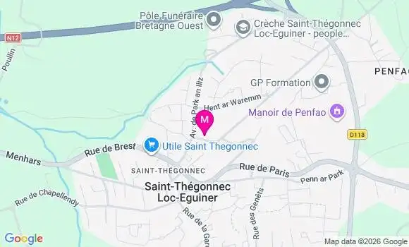 Localisation Centre de Santé Saint Thegonnec