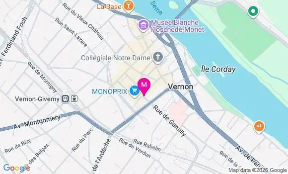 Localisation Centre de Santé Vernon