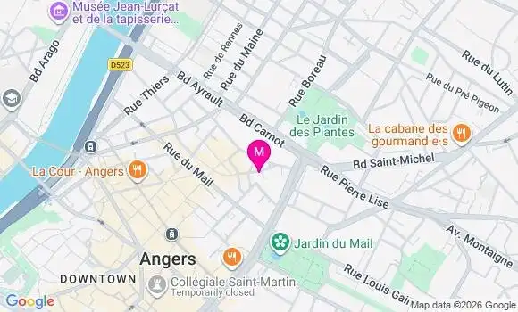 Localisation Centre Dentevie Angers