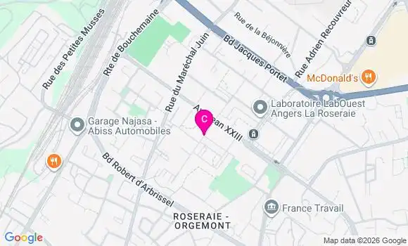 Localisation Centre de Santé Polyvalent de la Roseraie