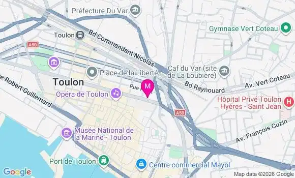 Localisation Centre de Santé Dentaire Dentego Toulon