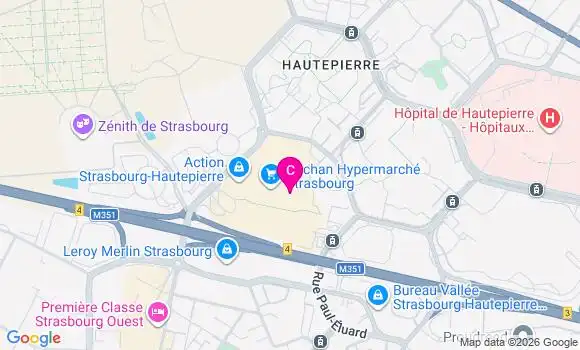 Localisation Centre de Santé Dentaire Hautepierre