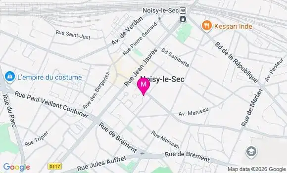 Localisation Centre de Santé Dentaire Noisy le Sec