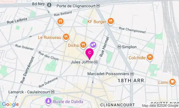 Localisation Centre de Santé Dentaire et Ophtalmo Hôtel de Ville