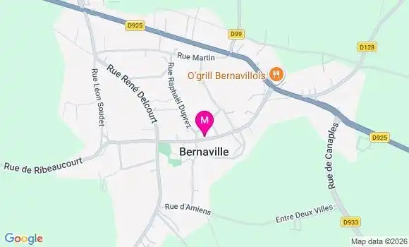 Localisation Centre de Santé Communal de Bernaville