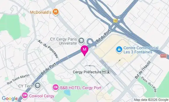 Localisation Centre de Santé Dentaire 3f Cergy