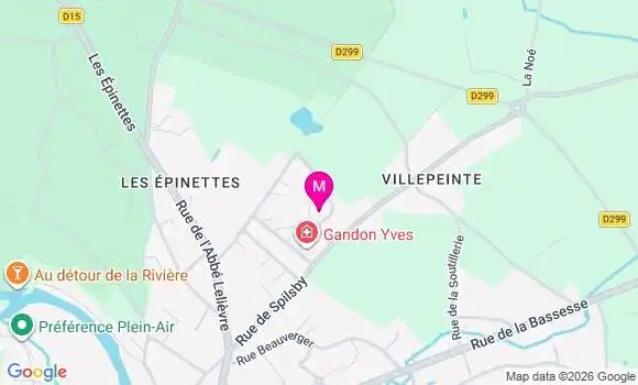Localisation Ehpad Les Fresnes les Chataigniers