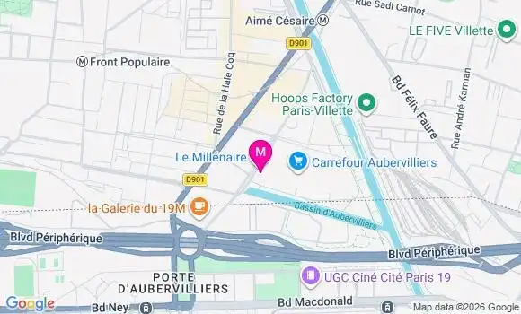 Localisation Centre de Santé Médical et Dentaire du Millenaire